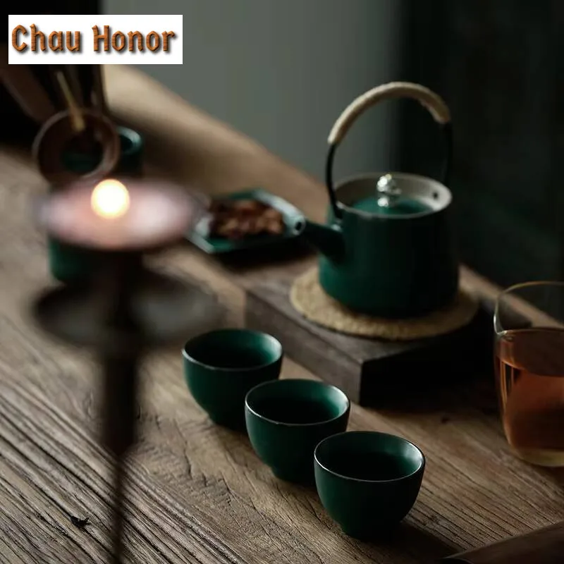 2pc/lot Kungfu Tea Set Tea Cup Master Cup Single Cup Household Small Teaup Ceramic Rough Pottery Creative Smelling Cup Bowl 45ml