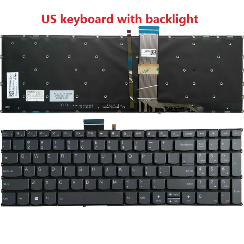 Teclado do Portátil para Lenovo Ideapad 315itl6 3-15ada6 3-15alc6 Russo us uk Azerty Francês Espanhol Latim Novo - Imagem 4