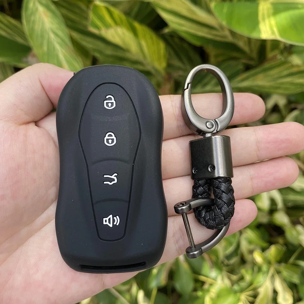 Key case cover car key shell 4 Button Silicone Car Fob Key Cover for Geely Boyue PRO etc