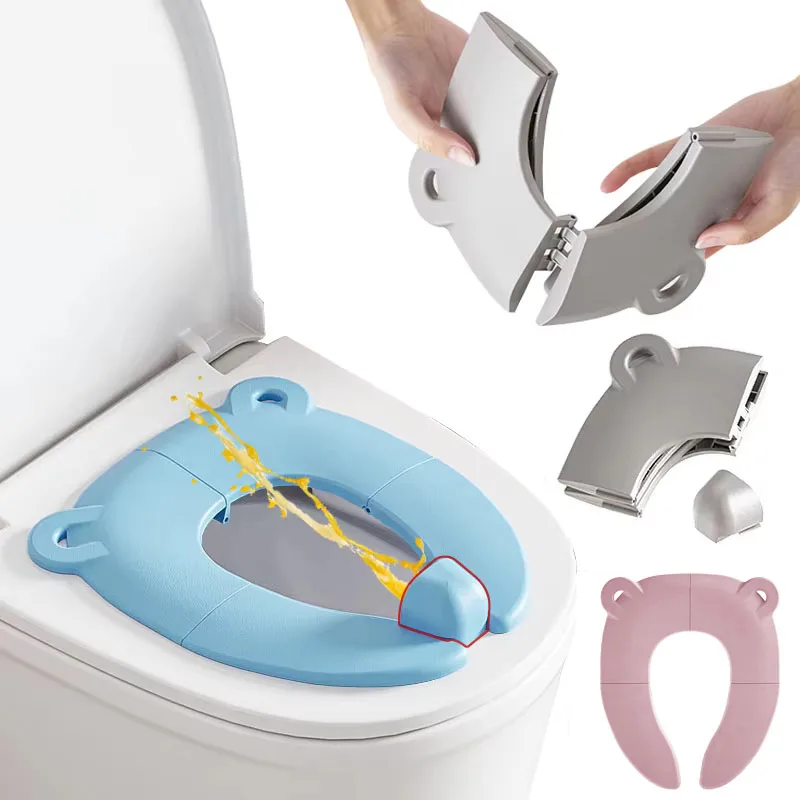 Baby Cute Travel Folding Splashproof Potty Seat Toddler Portable Toilet Training Seat Children Urinal Cushion Kids Pot Chair Pad