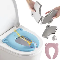 Baby Cute Travel Folding Splashproof Potty Seat Toddler Portable Toilet Training Seat Children Urinal Cushion Kids Pot Chair Pad 1