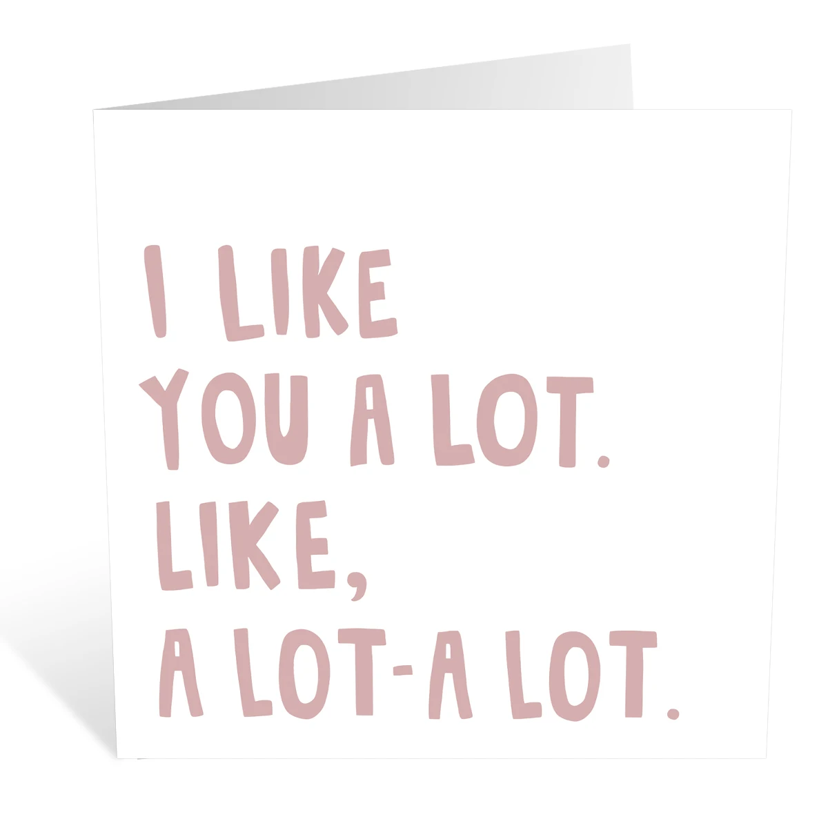Charming 'I Like You A Lot' Greeting Card with Envelope - Cute Love & Friendship Card