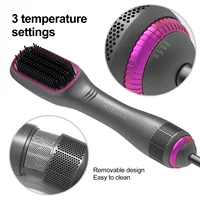 3 In 1 Hot Air Comb Styling Comb for Straight Curly Electric Hot Air Brush Women Anion Heating Comb Hair Straightening Brush 2