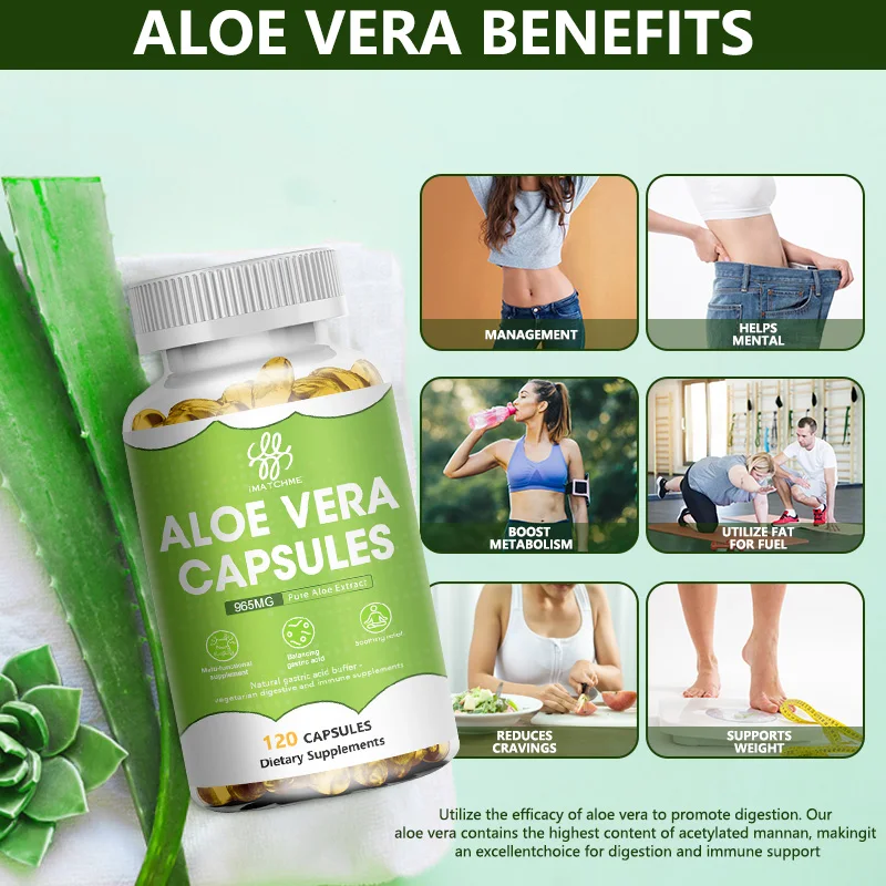 AloeVeraSupplements25mgPerServing120CapsulesGlutenFreeNonGMO