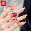 OLEVS 5630 Women Watch Luxury Brand Diamond Watch Date Waterproof Clock Quartz Watch Exclusive Blessing Bracelet Women Watch 1