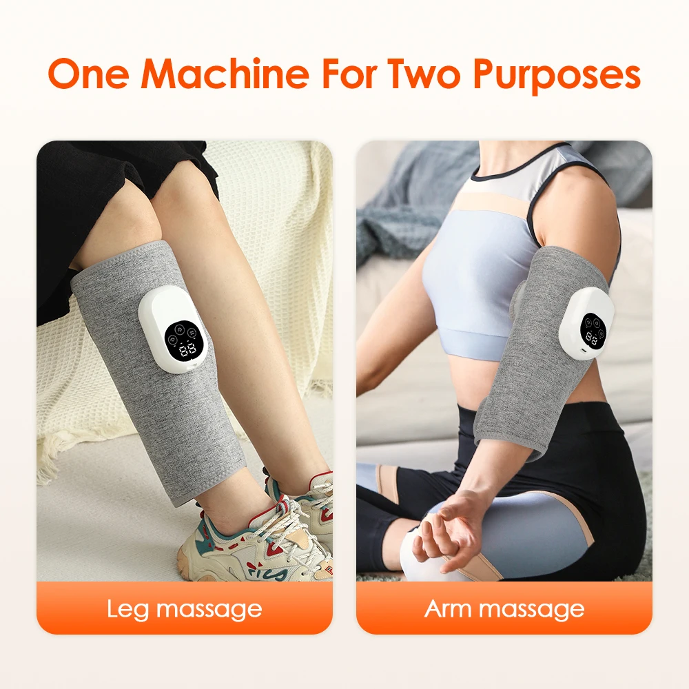 Elektrescht Wademassagegerät 3-Niveauen Aarm Féiss Loftdrock Airbag Vibratioun Muskelentspanung Middegkeet fördert Ofhuelen Been Oplueden_voghion.com