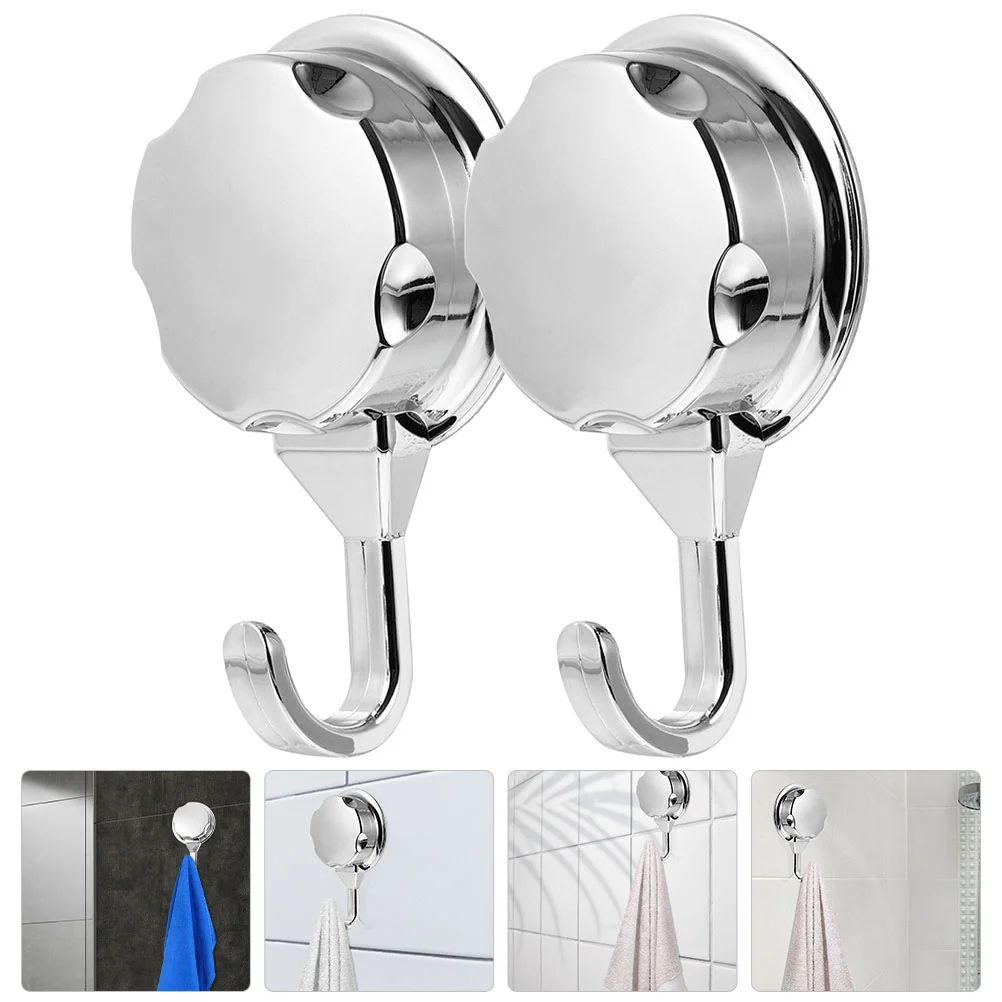 

2 Pcs Strong Suction Cup Hook Vacuum Suction Cup Hanging Frame Reusable Towel Holder Hanger Wall Hanging Bathroom Sucker Cups