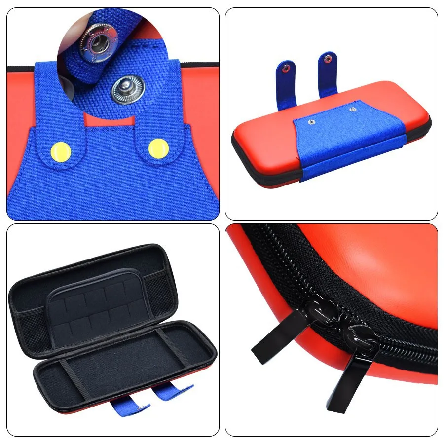 Compatible with Switch Lite Carrying Case, Switch Lite Case with Soft TPU Protective Case Games Card 6 Thumb Grip Caps