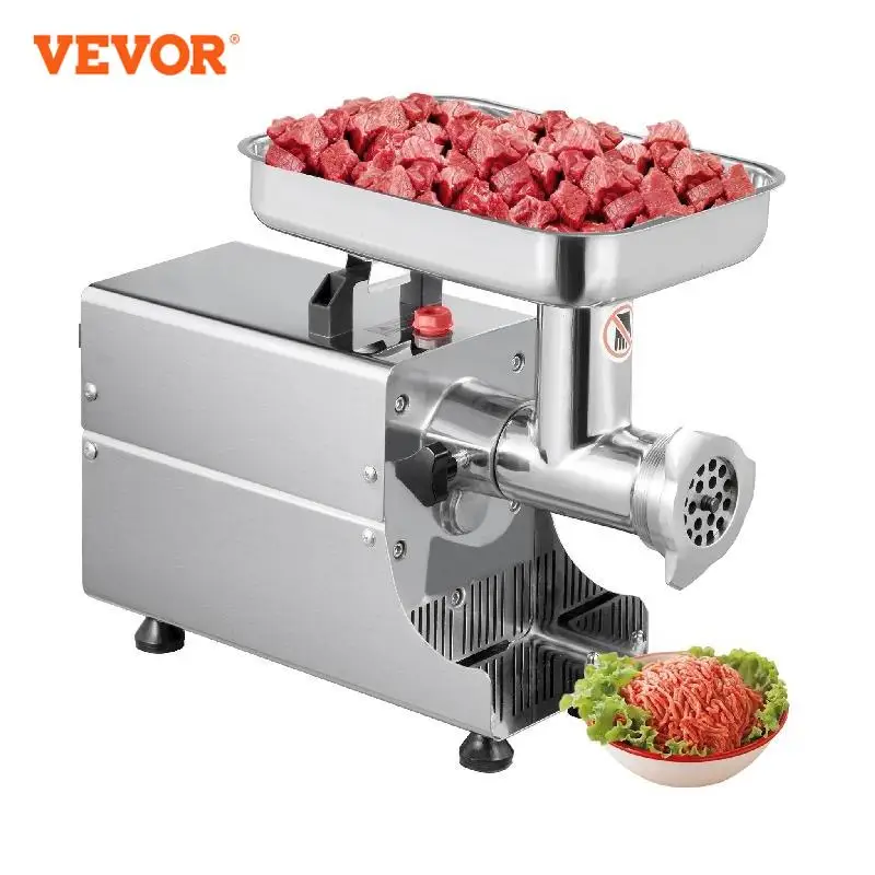 VEVOR VEVOR Picadora Eléctrica Multifuncional Picadora de Carne 400W con  Bol de Acero Inoxidable 2L 8 Tazas Hoja de Acero Inoxidable con 4 Aletas 2  Velocidades para Frutas Verduras Cebolla Comida para