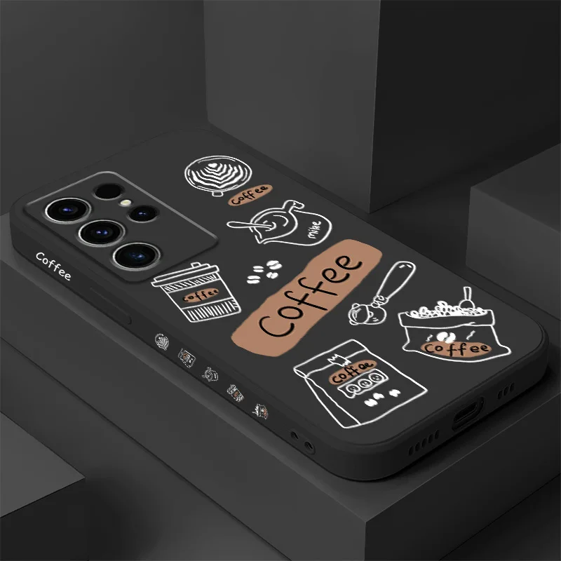 Coffee Beans Pattern Phone Case - Elegant and Durable Design