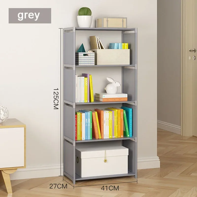 מדף אחסון עבור פריטים מוזרים, אחסון ספרים פשוט, שורה יחידה, מדף רב תכליתי מתאים ללימודים ושימוש בבית
