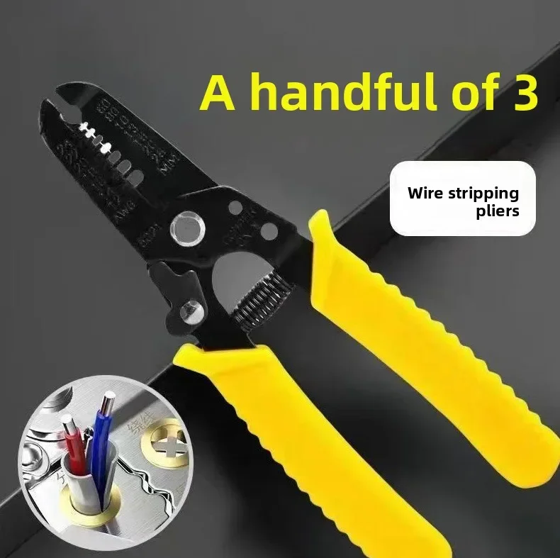 Electrician Pliers, Professional Wire Stripping and Crimping Tool, Multi-Function Hand Tool for Cable, Wiring, Must Have DIY