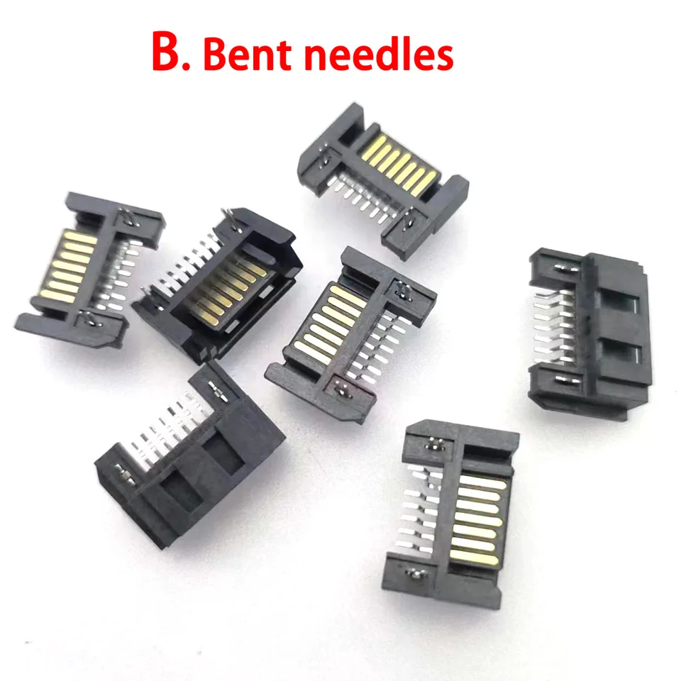 Xiwai SATA 7Pin Female to 7Pin Male Vertical 90 Degree Angle Adapter Dual Port Low Profile for Desktop SSD HDD Mainboard Motherboard