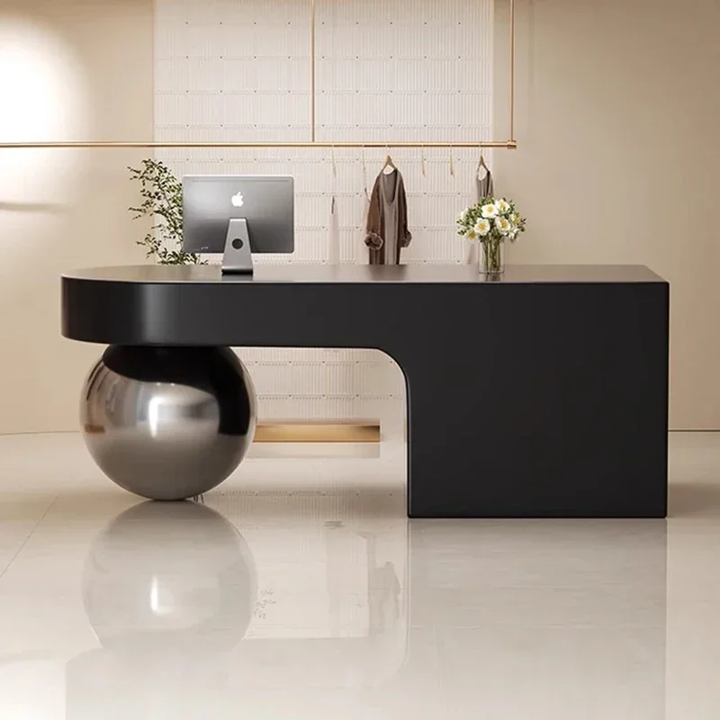 Business Beauty Salon Reception Desks Elegant Luxury Clothing Store Checkout Reception Counter Modern Tavolo Office Furniture