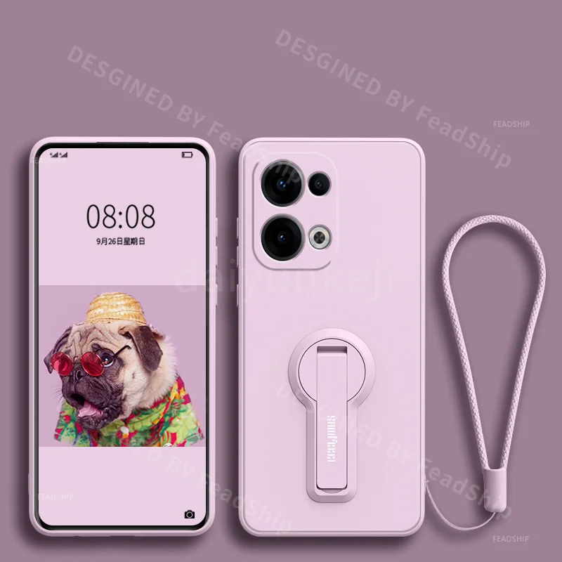 Shockproof Silicone Phone Case with Screen Protector and Holder Bracket