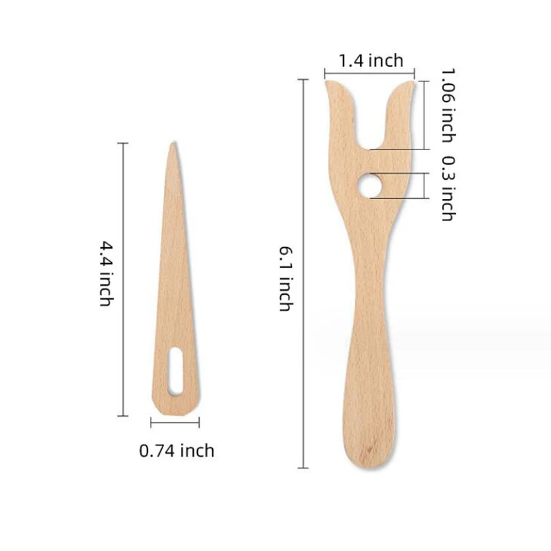 Big eye needle tapestry weaving tool, beech fork weaving machine