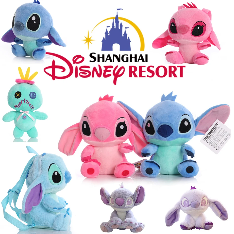 

Disney Cartoon Blue Pink Stitch Plush Dolls Anime Toys Lilo and Stitch 20CM Stich Plush Stuffed Toys Christmas Gifts for Kids