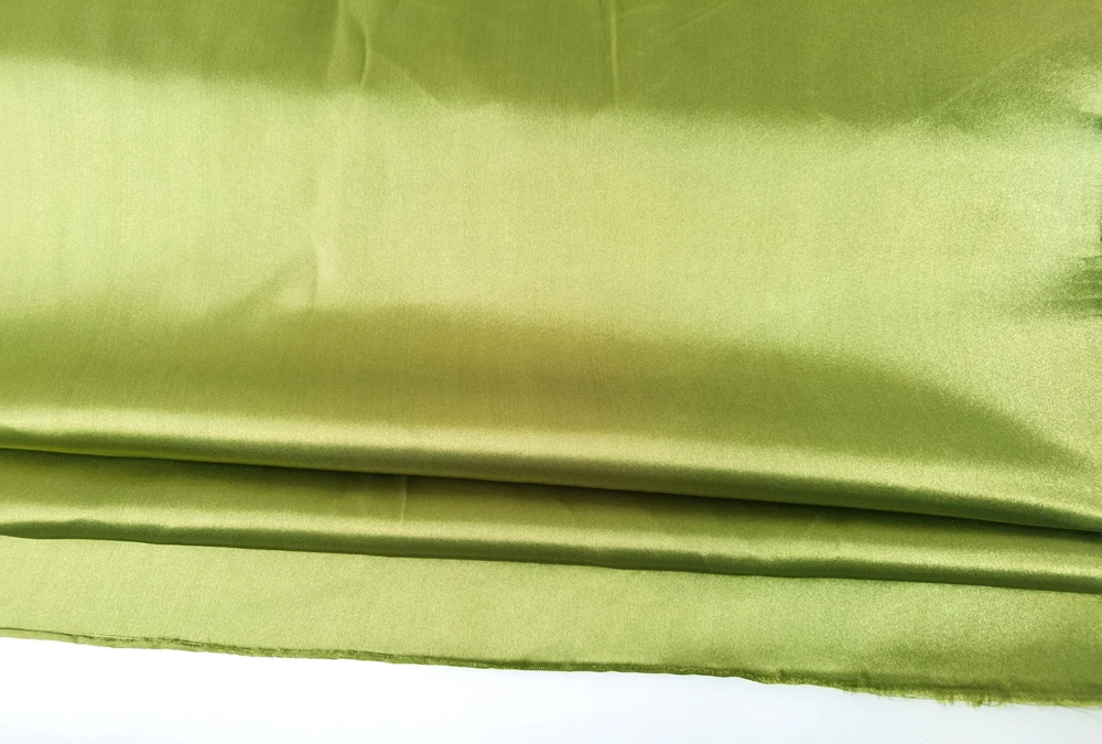 Massiver Satin, 58 Zoll breit | 1 Meter | 2 Meter | 5 Meter | Seidiger Schal zum Basteln, DIY-Stoff, Charmeuse-Grün – Detail 27