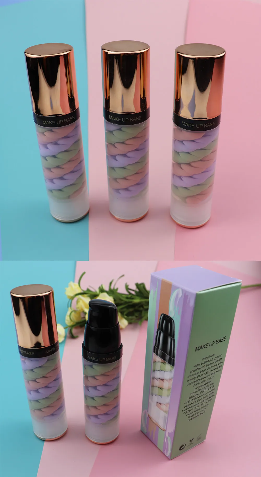

3-color Isolation Repair Cream Base Makeup Docile Private Customized Primer Make Up