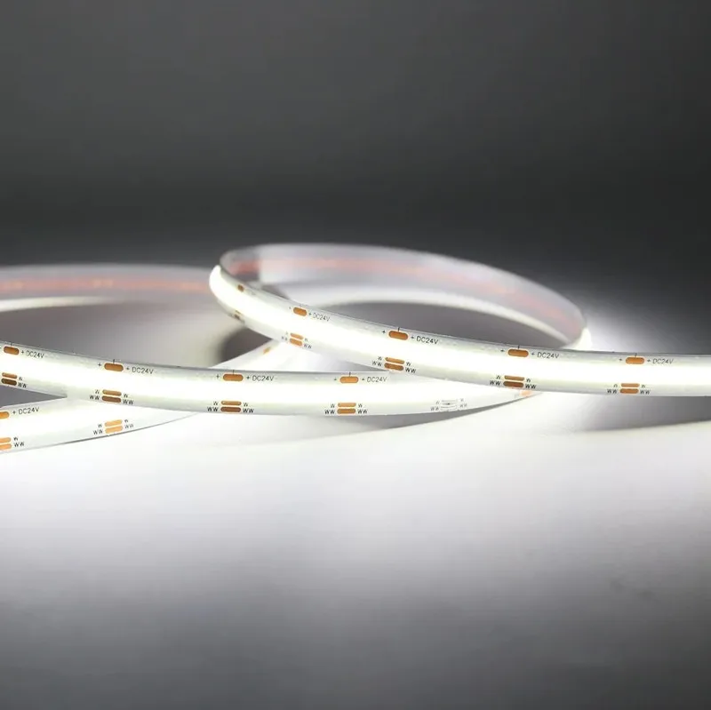 5V 12V 24V CCT COB LED-Streifen 2700K bis 6500K Farbwechsel-LED-Band Dimmbares Zweifarbiges Band Lineares Lichtband Ra90 3 Drähte – Detail 4