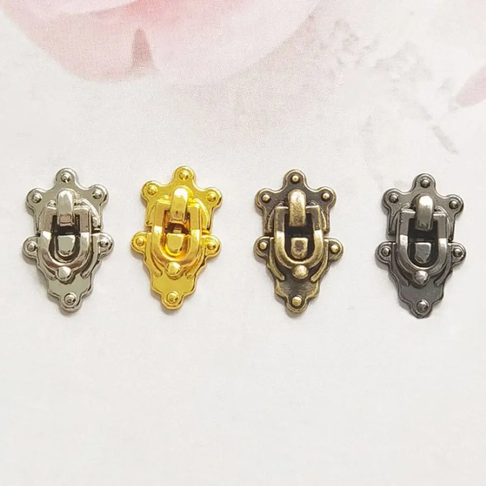 5pcs High Quality Mini Metal Crafts Lock 4 Colors DIY Manual Luggage Trunk Lock Doll Accessories