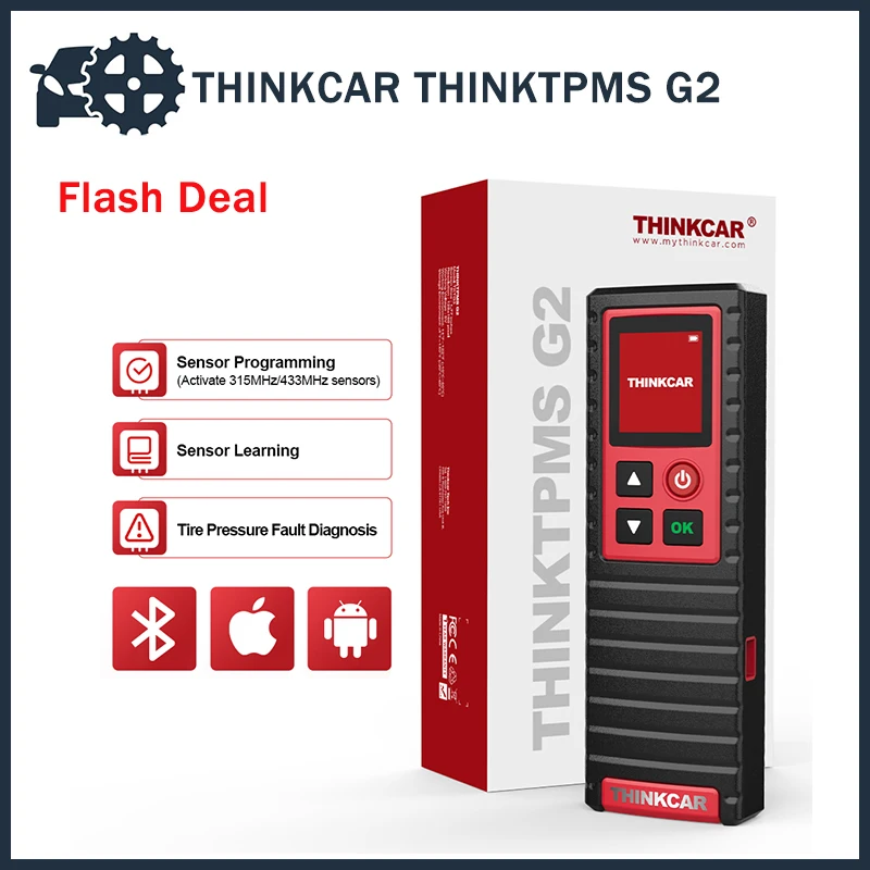 

Free Ship THINKTPMS G2 G1 Car Tire Pressure Diagnosis Tools Auto TPMS Sensor TPMS Sensor 315MHz 433MHz Automotive Relearn Reset