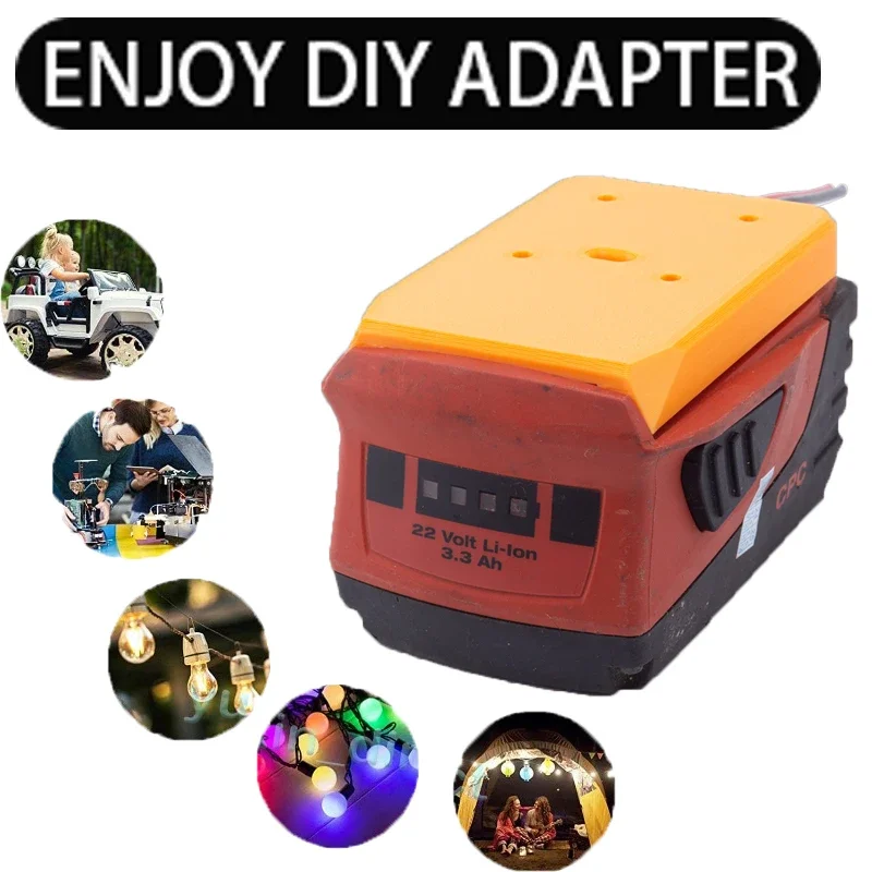 

14 AWG DIY адаптер для hilti 22 в B22 CPC литий-ионный Аккумулятор Адаптер для DIY Power Wheel робот электроинструменты аксессуары