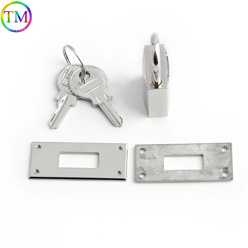 1/5/10Sets Stainless Steel Metal Hanger Clasp Locks Bag Hardware Accessories For Women's Handbag Clasp Lock Buckle Leather Craft