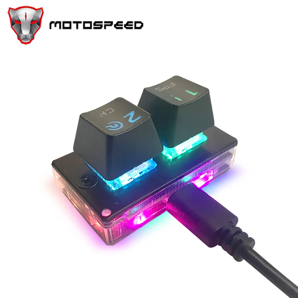 Клавиатура Motospeed K2 OSU Механическая с RGB-подсветкой, программируемая клавиатура с 2 клавишами быстрого доступа для ноутбуков и ПК
