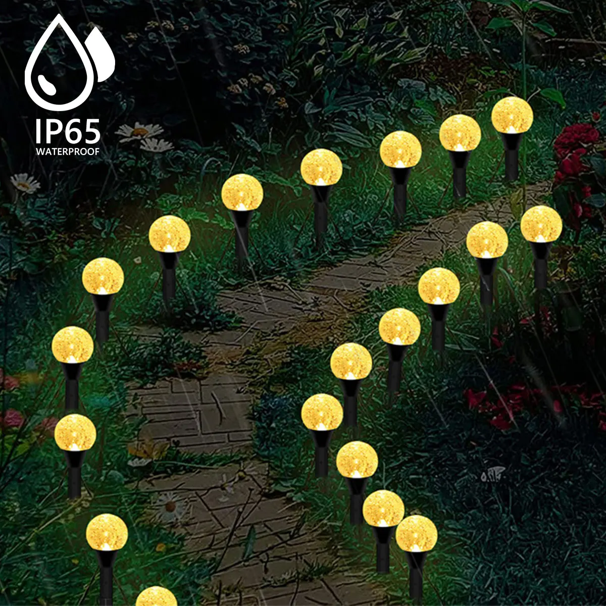 2/4PCS Solar LED Light Outdoor Garden Decoration Landscape Lights Firework Firefly Garden Lights Lawn Garden Decor Solar Light solar fence post lights