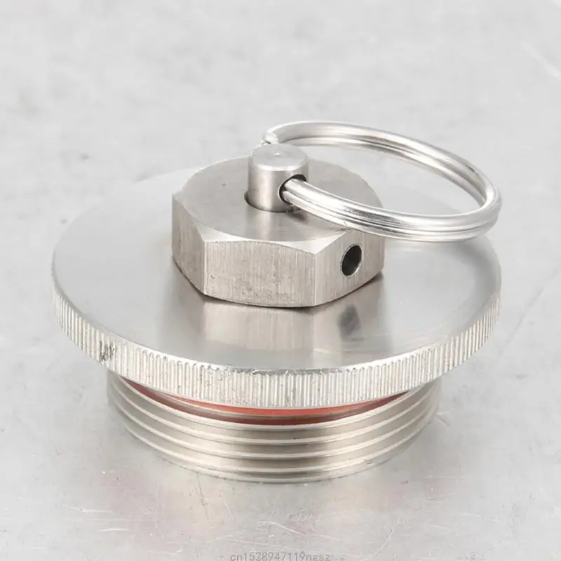 Stainless Steel Beer Kegs Lid Home Brewing Threaded Two Vent Pressure Cover R9UD