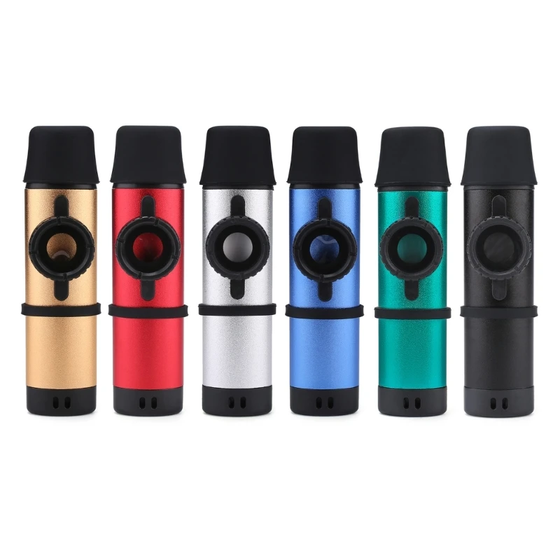 

77HC Metal Kazoo Kids Musical Instruments Colorful Kazoo Adjustable Tone Kazoo for Interactive Activities Traveling Camping