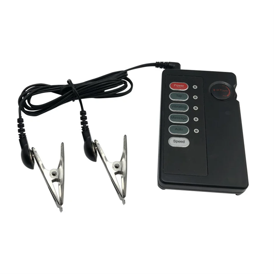 Electric Shock Nipple Clamps Pulse Full Body Massager Masturbation Physical Therapy Labia Clips Fetish Sex Toys For Women nipple sex toys nipple clamps nipple clamp vibrator
