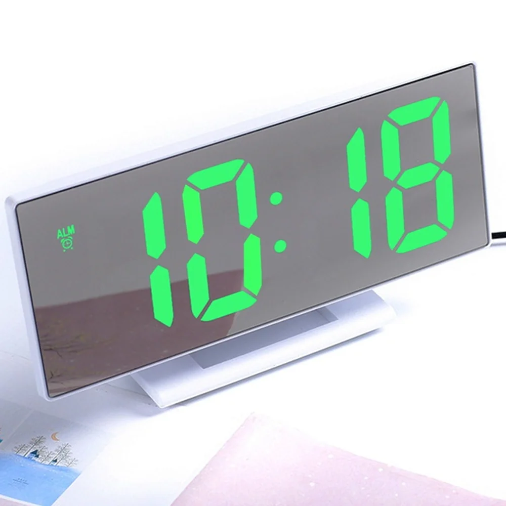 Radio despertador digital LED para dormitorio con puerto de carga usb,  reloj de control de temperatura, reloj de escritorio electrónico Zhivalor  BST3005209-2
