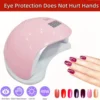 YIKOOLIN 48W UV LED Nail Lamp for Professional Saloon Fast Nail Gel Dryer With 4 Timers Automatic Sensor LCD Display 2