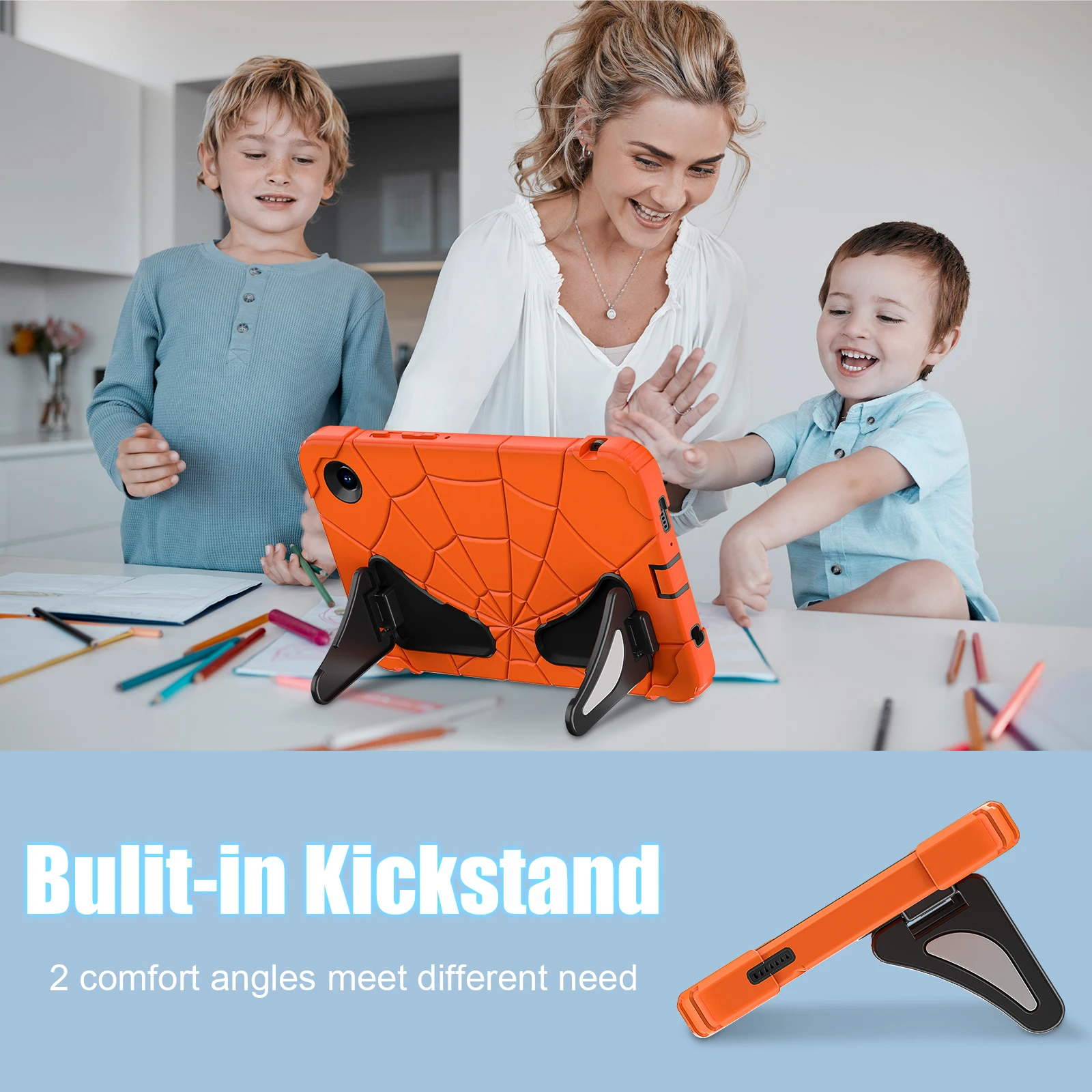 Versatile Tablet Protective Case with Stand - Available in 10 Colors
