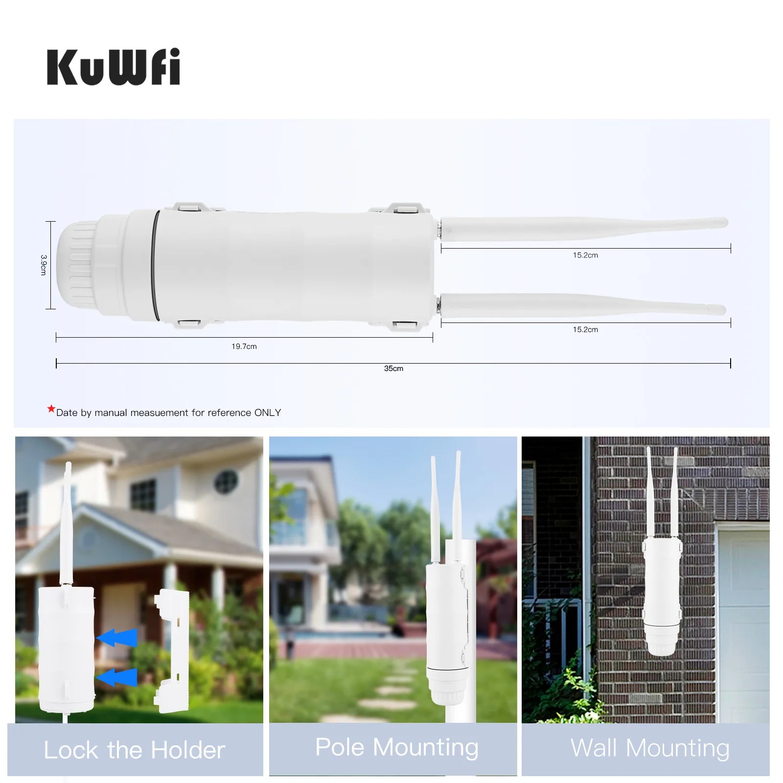 Kuwfi-impermeável ao ar Livre Wifi Roteador Extensor sem Fio ap Cartão Sim 4g Lte 300mbps Suporte 64 Usuários Câmera ip - Imagem 2