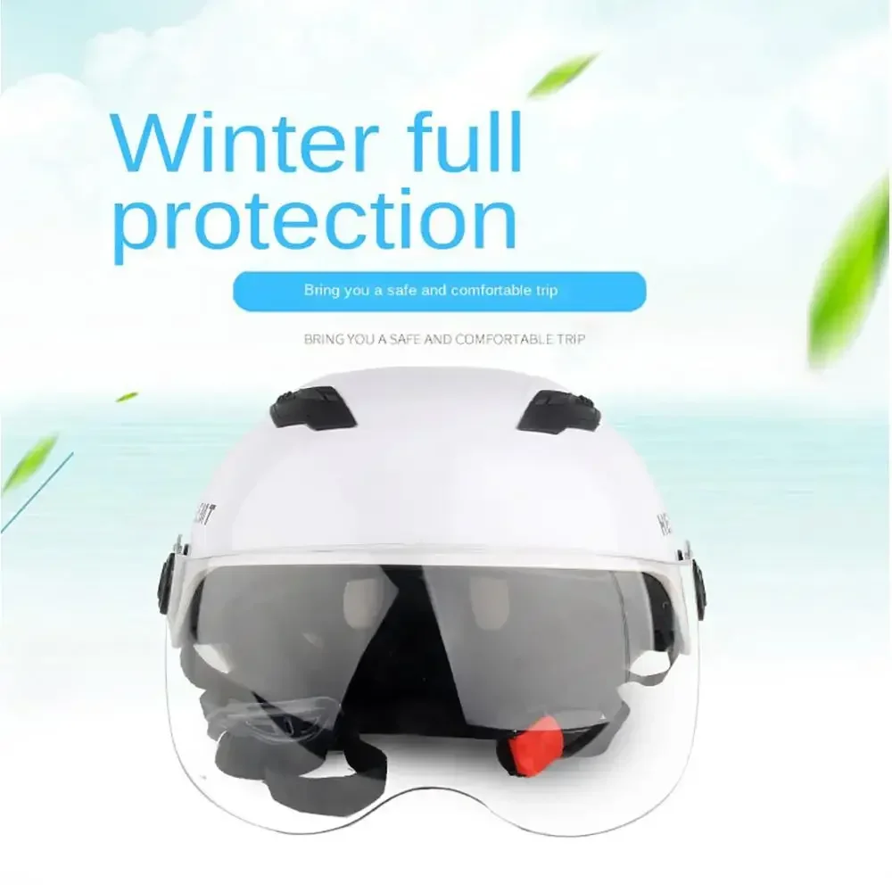 Electric Motorcycle Helmets Half Helmet Scooter Motor Crash Helmet Bye Helmets for Moto Bike Sunshade Sun Protection