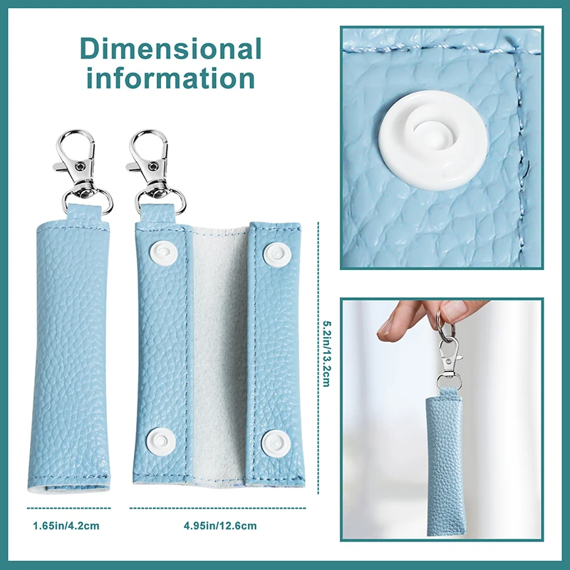 Mini Roll PU Leather Coin Purse Key Ring Organizer Accessories Key Holder Bags Portable Simple Earphone Pouch