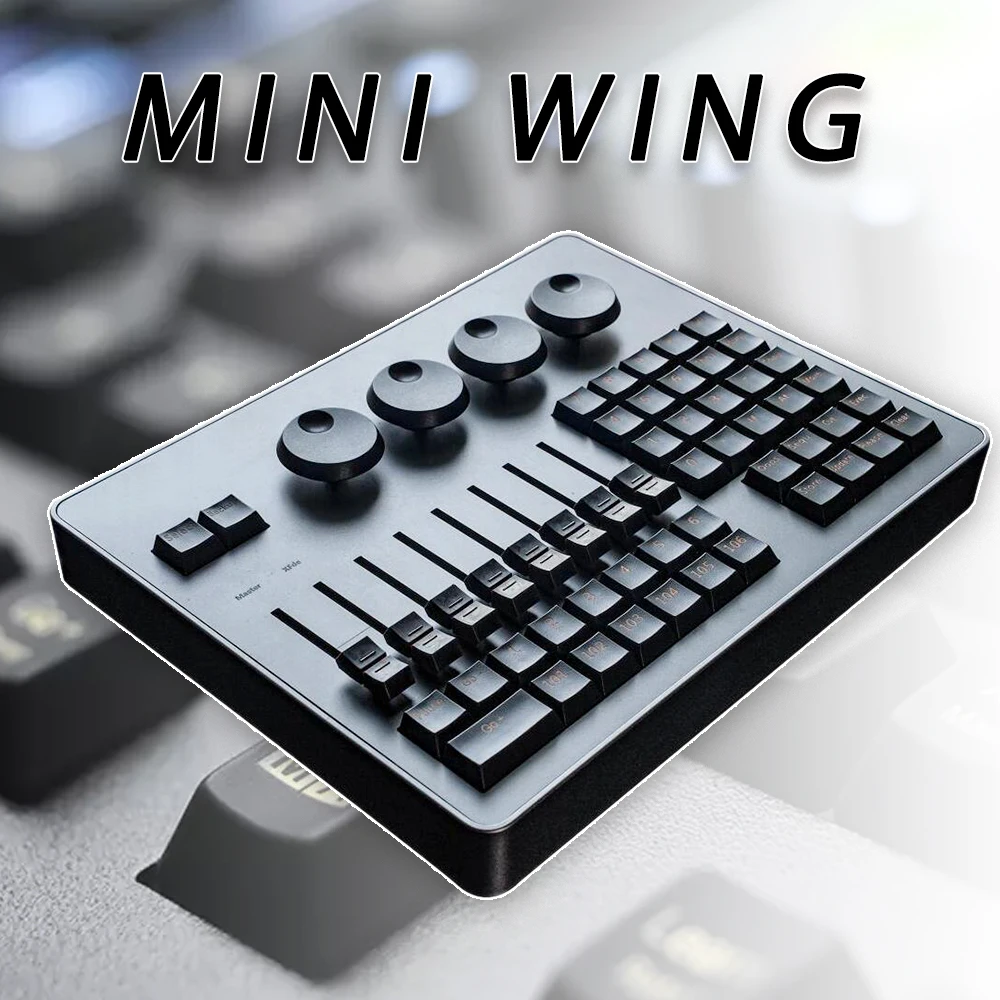 New MINI Wing Command Console Aluminum Alloy Case DMX Controller 2048 Parameter Fader Dj Disco Stage Lighting Party Professional