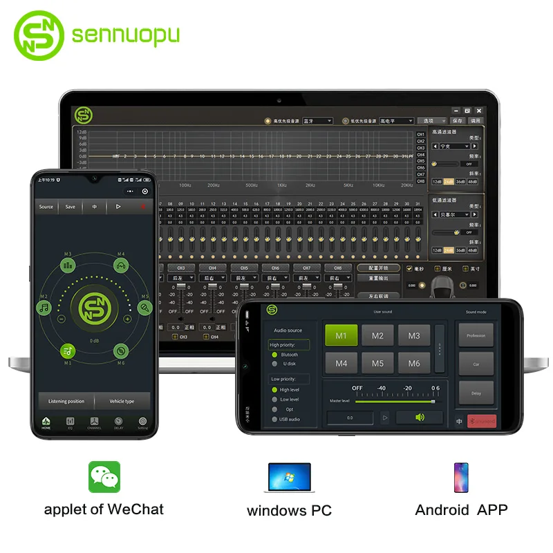 Sennuopu Professional Audio Play Car Power Dsp Processor amplifier Audio Car