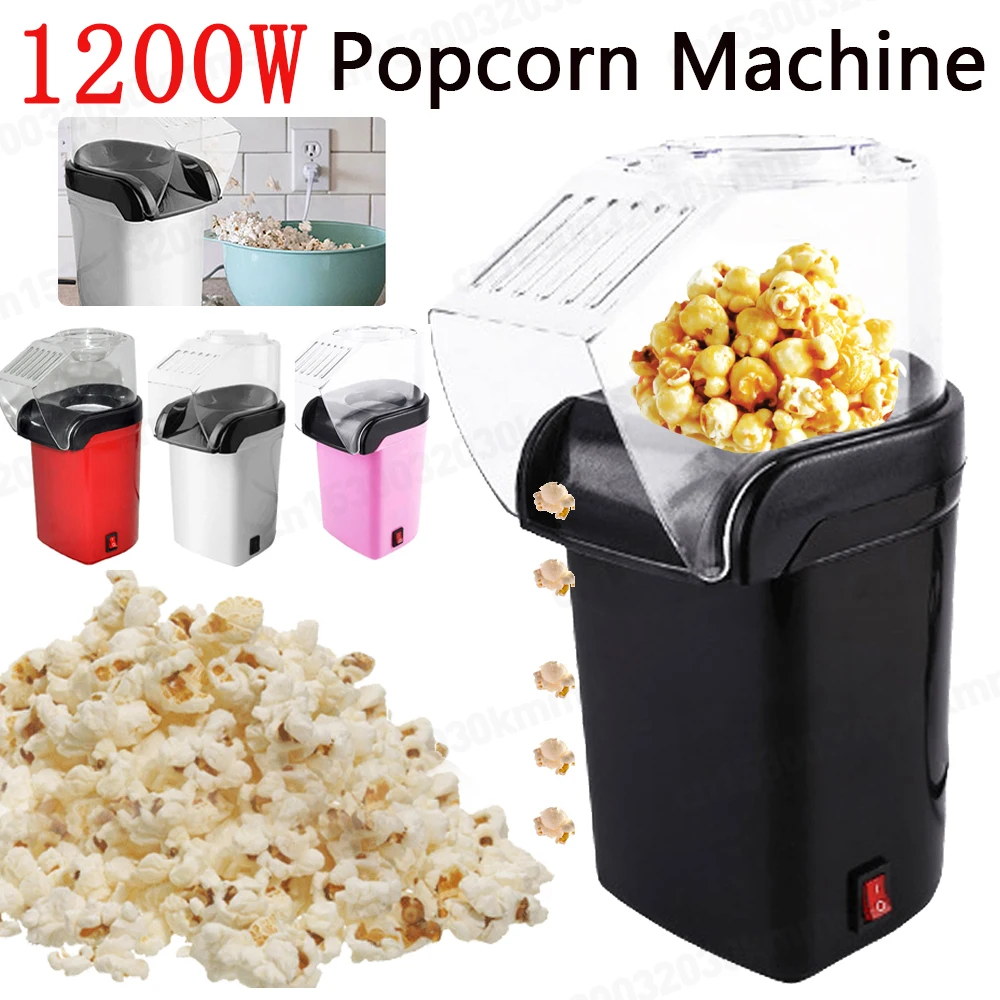 1200W Popcorn Makers Mini Popcorn Machine Electric Household Appliance Machine Fully Automatic For Home Kitchen