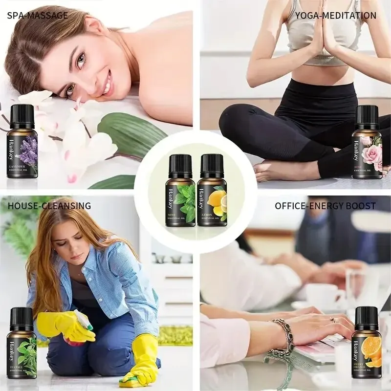 Organic Essential Oils 6 Kinds Aromatherapy Kit Humidifiers Massage Aromatherapy Candle Making Skin