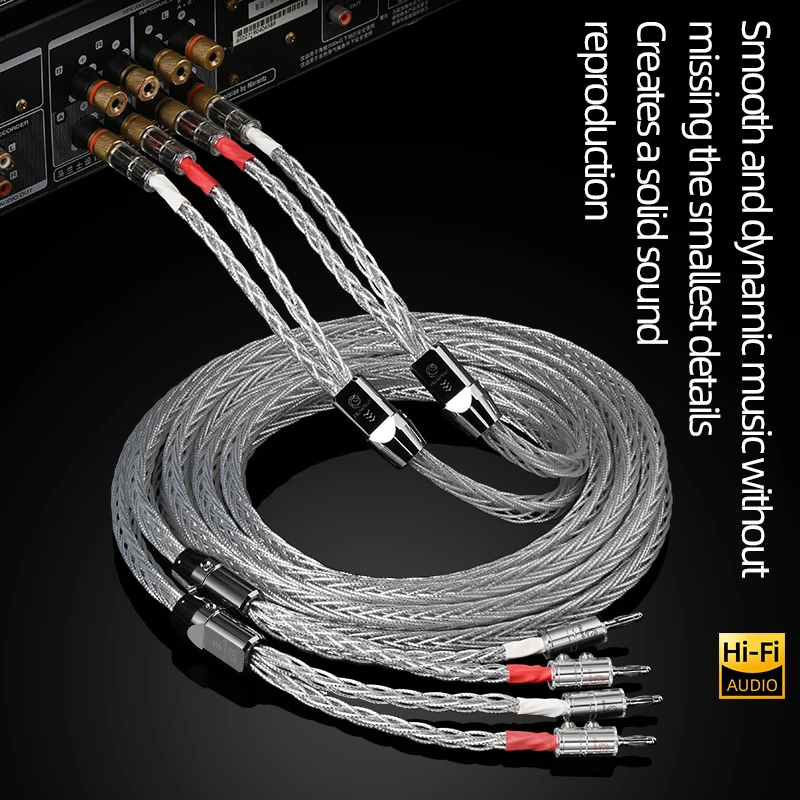 ERUMPENT HiFi 스피커 케이블 하이엔드 OCC 스피커 케이블 (자동차 오디오, 홈시어터 오디오용 연결 케이블)