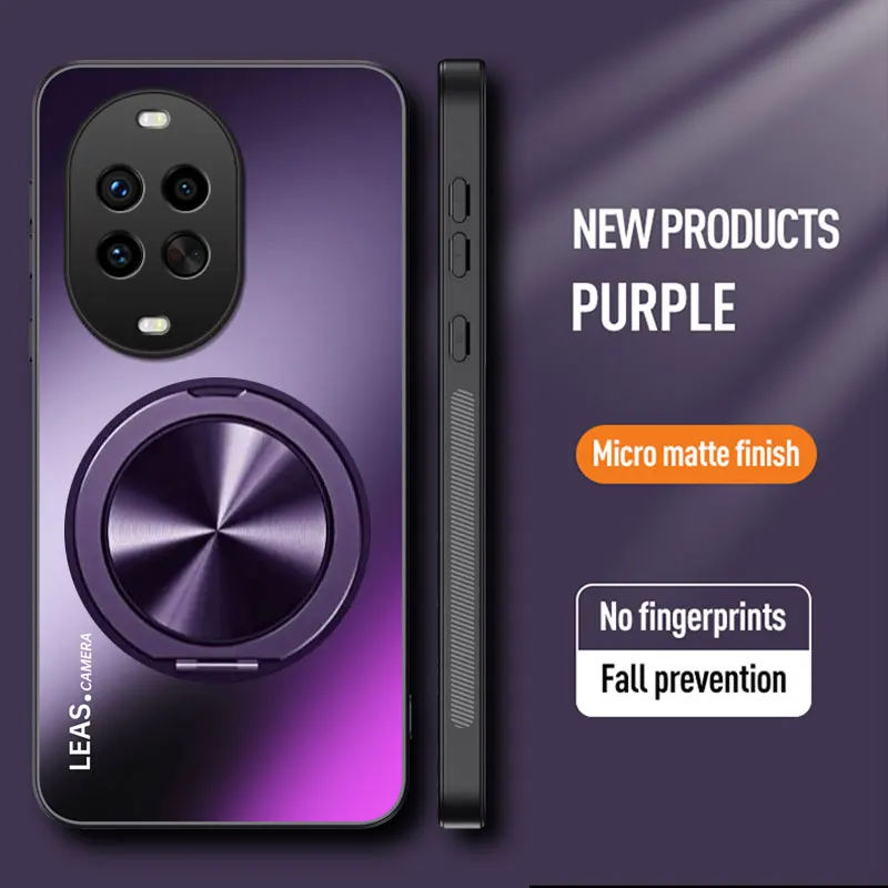 Matte Magnetic Shockproof Hard Bumper Stand Case Cover