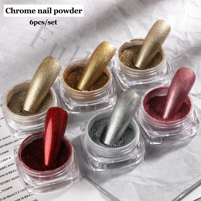 Black Friday 1pc Golden Metallic Glitter Nail Art Chrome Powder Magic  Mirror Effect Nail Pigment Rubbing Dust