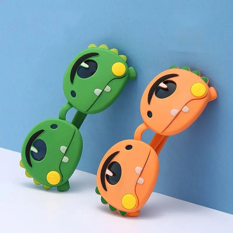 

1Pcs Small Dinosaur Baby Toy Glasses New Children's Cartoon Polarised Sunglasses Boys Silicone Sunscreen Sunglasses Cute Shape