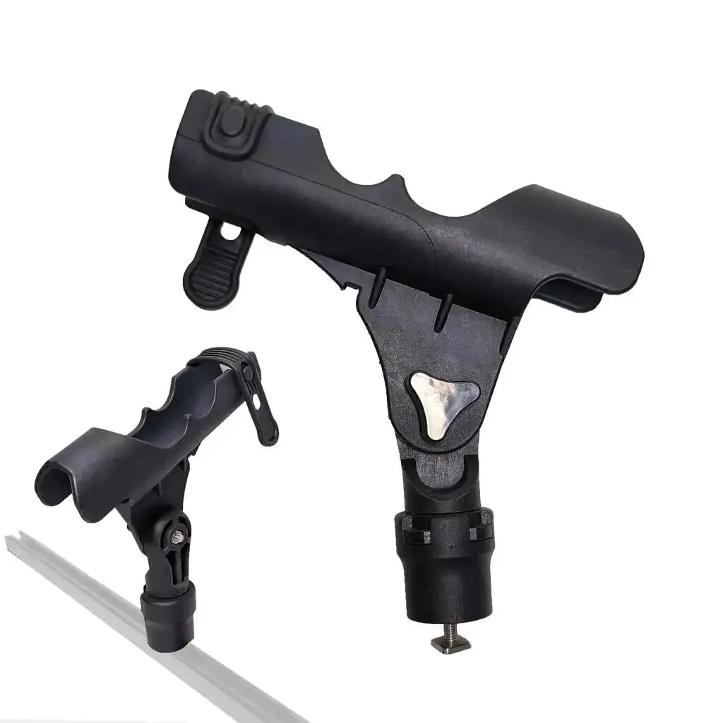 Porte-canne pêche pour kayak sur rail coulissant - support cannes bateau gonflable et dinghy