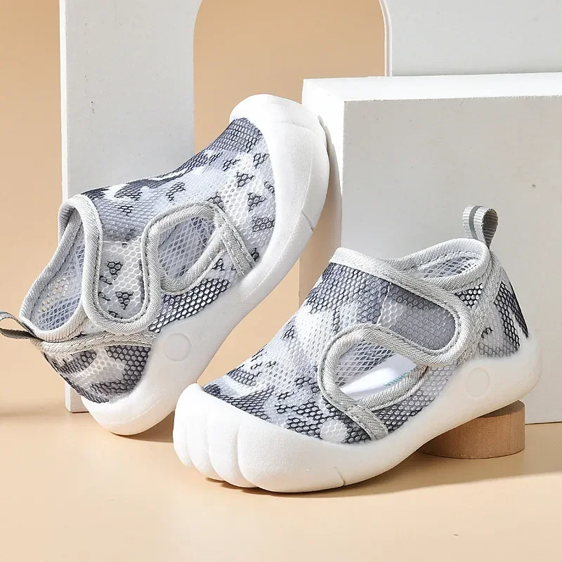 Summer Breathable Air Mesh Kids Sandals 1-4T Baby Unisex Casual Shoes Anti-slip Soft Sole First Walkers Infant Lightweight Shoes 5