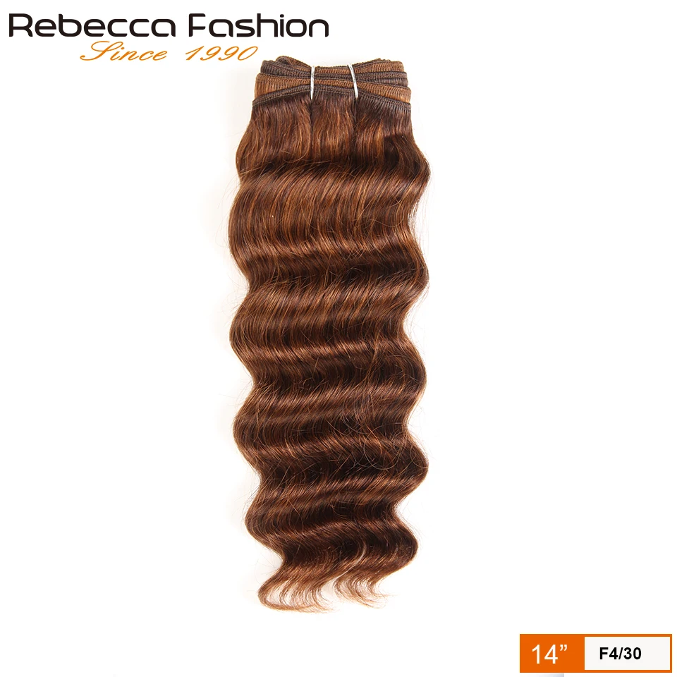 Rebecca Hair 1 Piece Only Brazilian Deep Wave Bundles Natural Color Human Hair Weave Deal 1B 99J Remy Extension